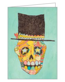 teNeues Notecard stationery box featuring Jennifer Mercede's colourful Day of the Dead skull.