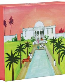 teNeues Notecard stationery box featuring Hail Tiger's illustration of domed building with swimming pool and palm trees.