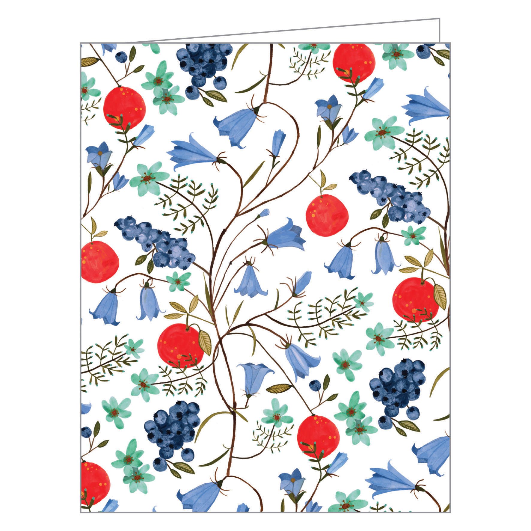 Anisa Makhoul's summery grapefruit and flowers design, to notecard, by teNeues Stationery.
