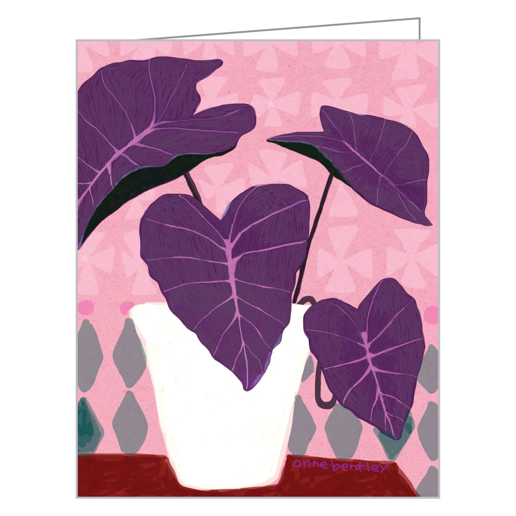 Anne Bentley's cream jug with lemon fruit foliage, on notecard box, by teNeues Stationery.