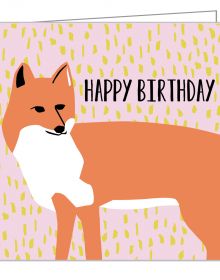 Foxy Birthday Mini FlipTop Notecard Box