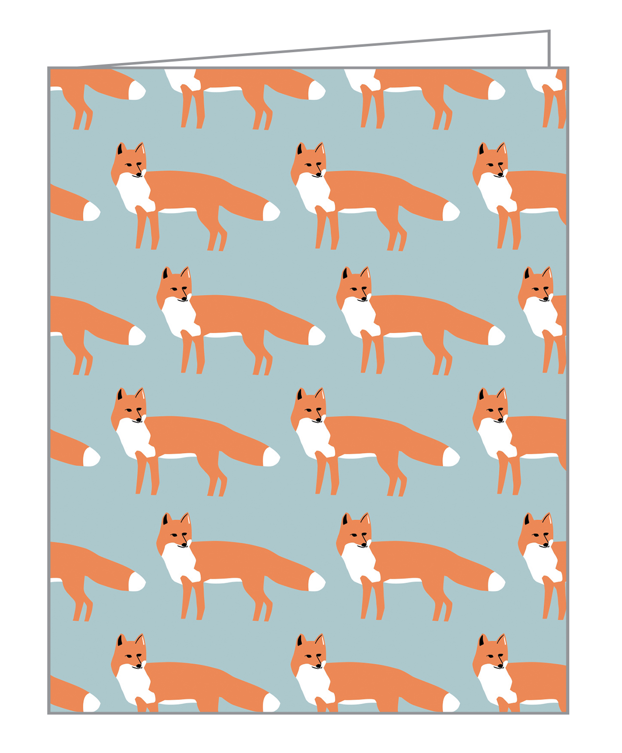 Ampersand's fox design, to notecard box, by teNeues Stationery.