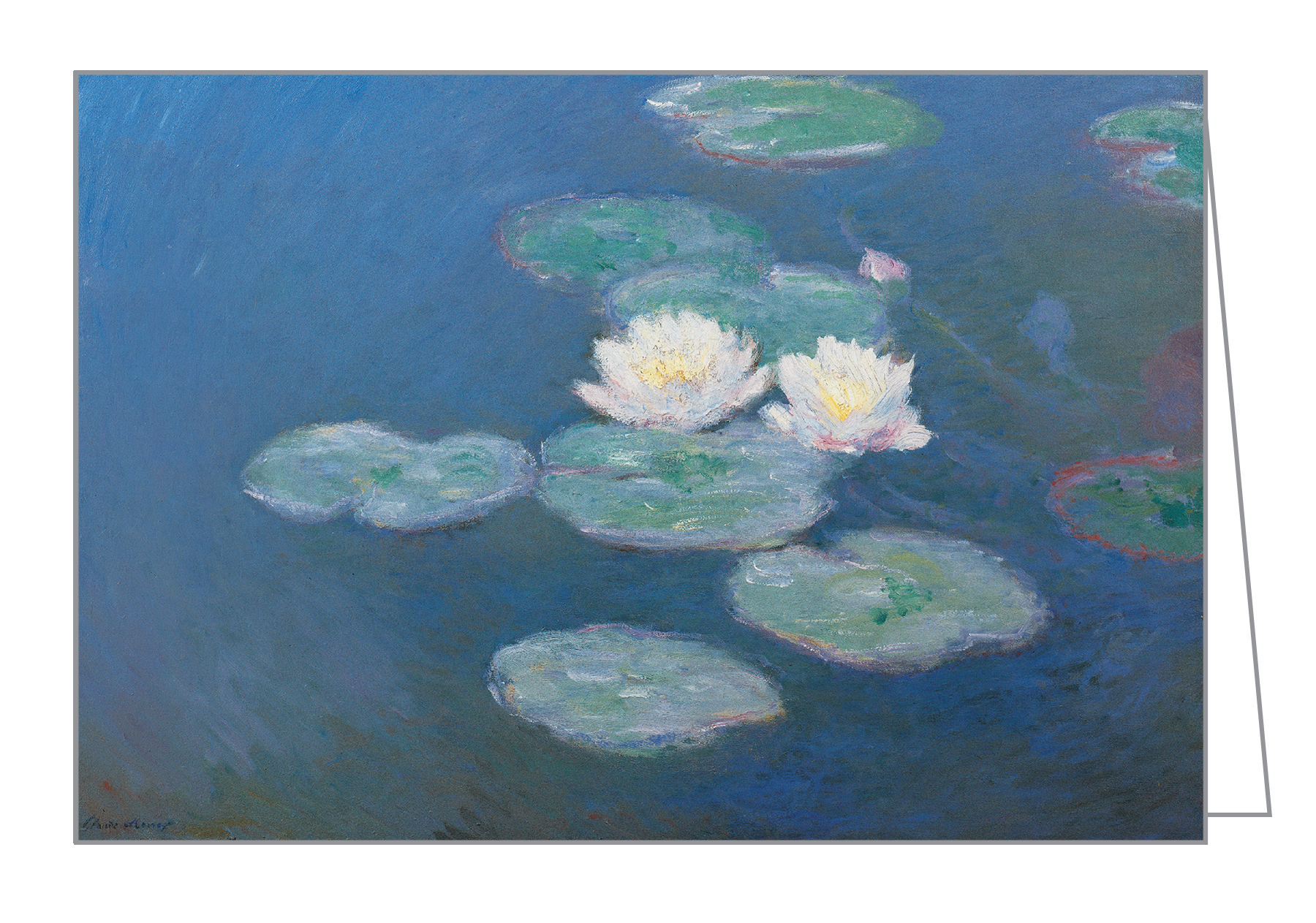 Claude Monet's waterlily pond painting, on notecard box, by teNeues stationery.