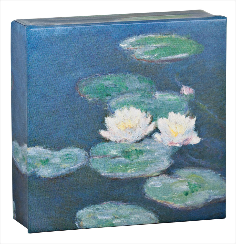 Claude Monet's waterlily painting to notecard box by teNeues stationery.