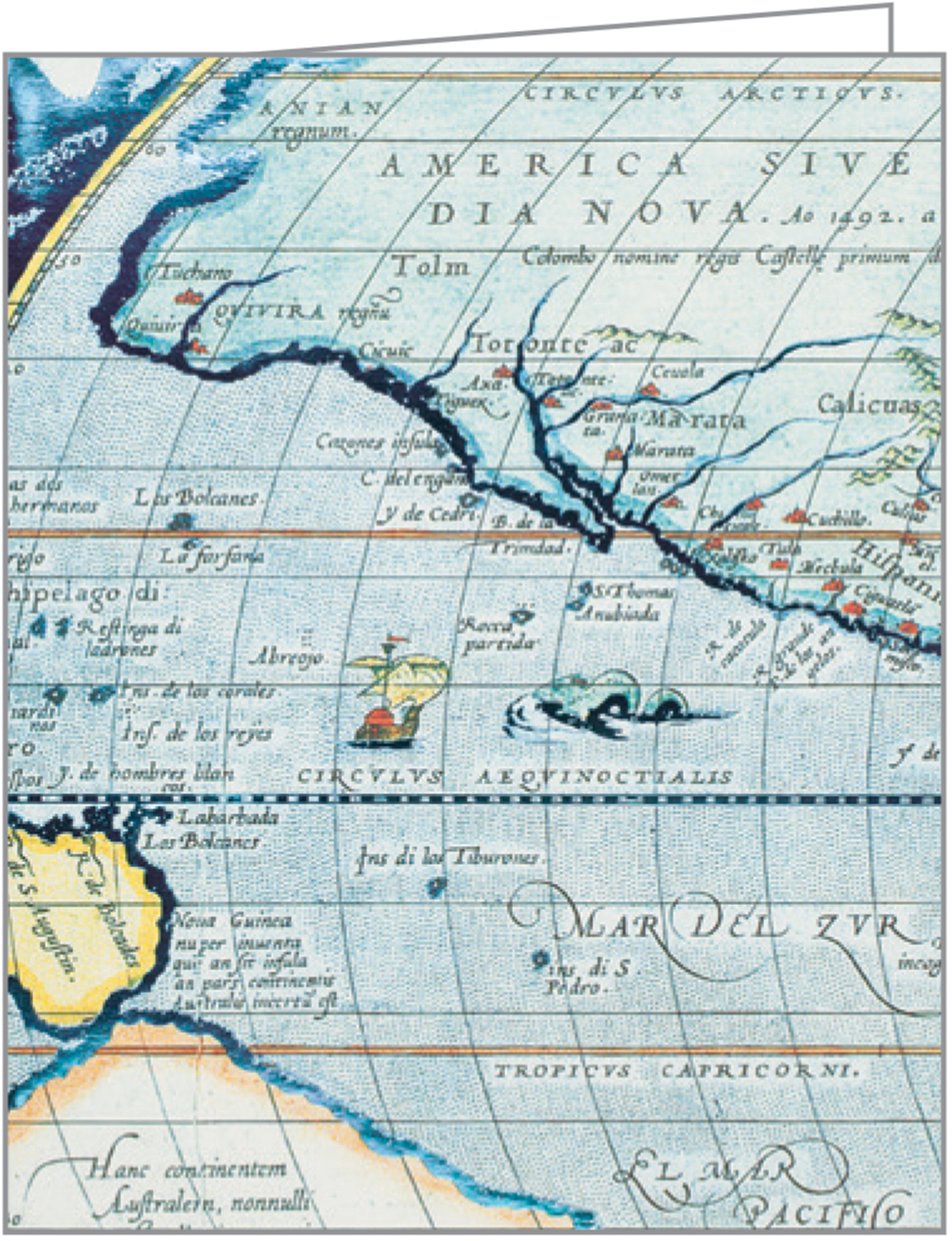 Vintage style atlas and map design on notecard box, by teNeues stationery.