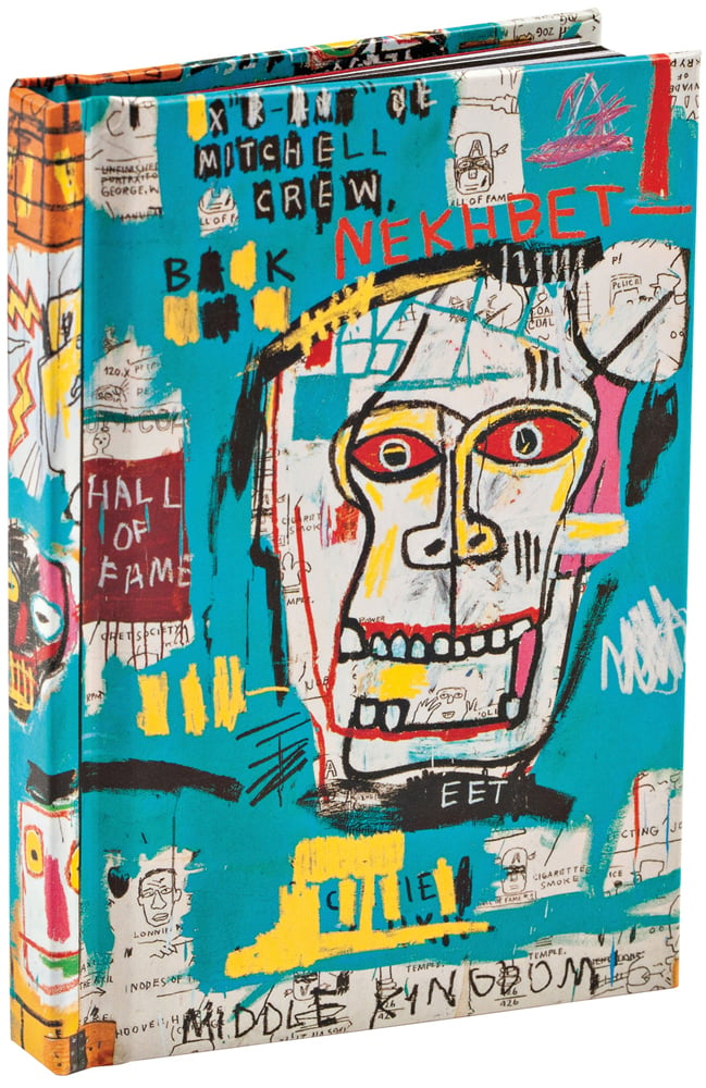 Graffiti artwork 'Skulls (Mitchell Crew)' by Jean-Michel Basquiat, to notebook cover, by teNeues stationery.