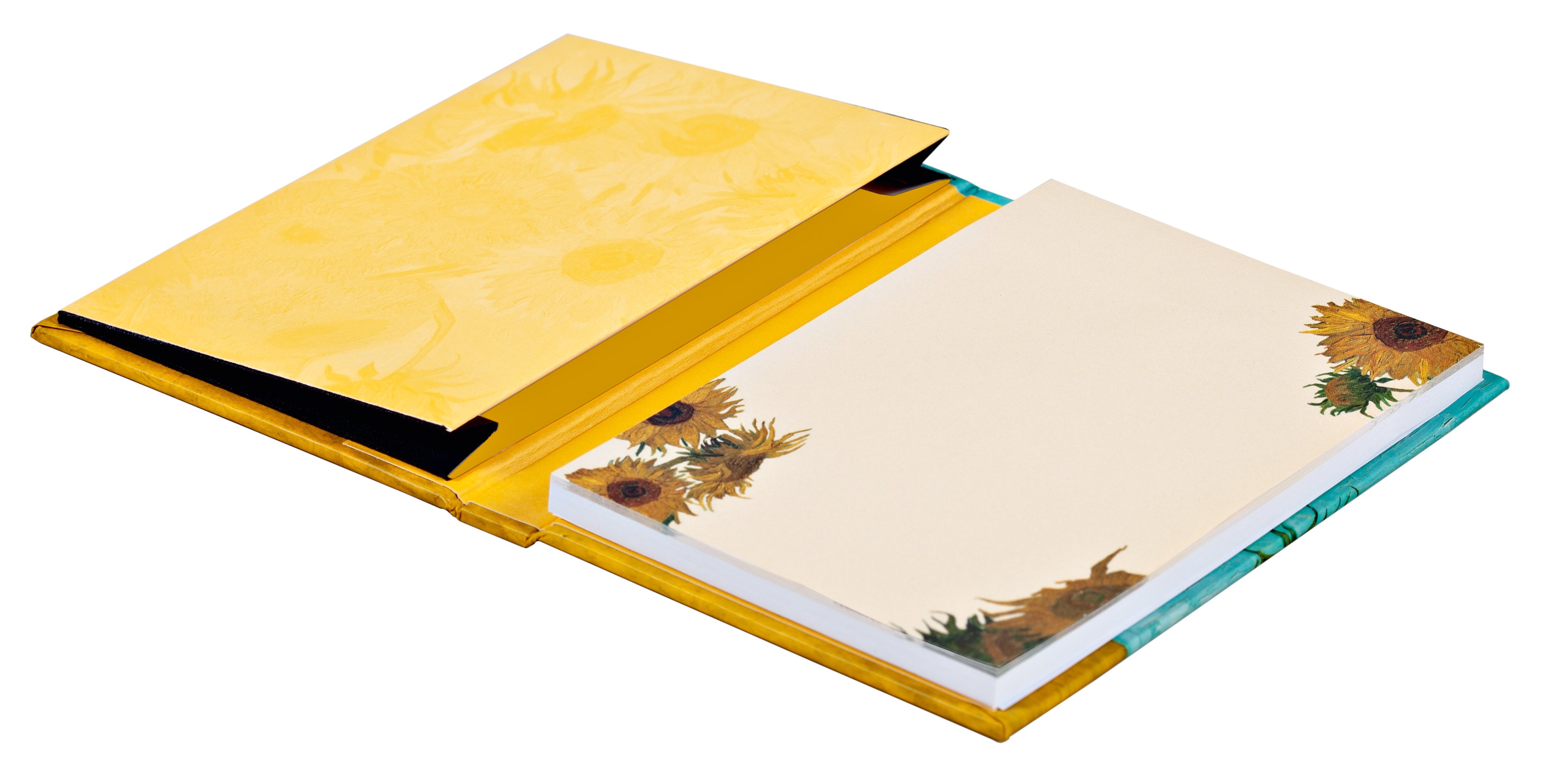 Vincent Van Gogh's 'Sunflowers' to cover of notebook, by teNeues stationery.