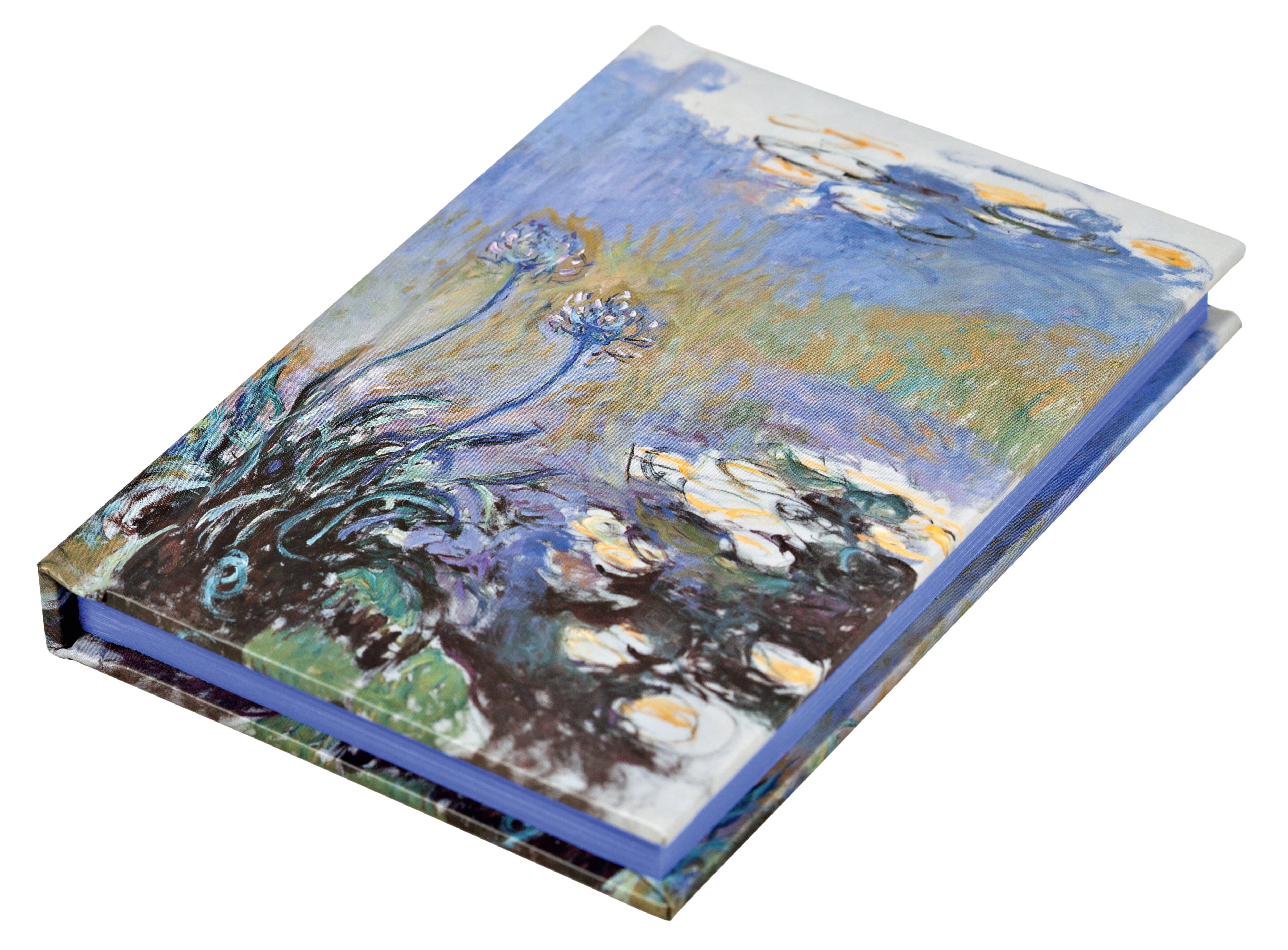 Claude Monet's impressionist painting of waterlily pond, on notebook cover, by teNeues stationery.