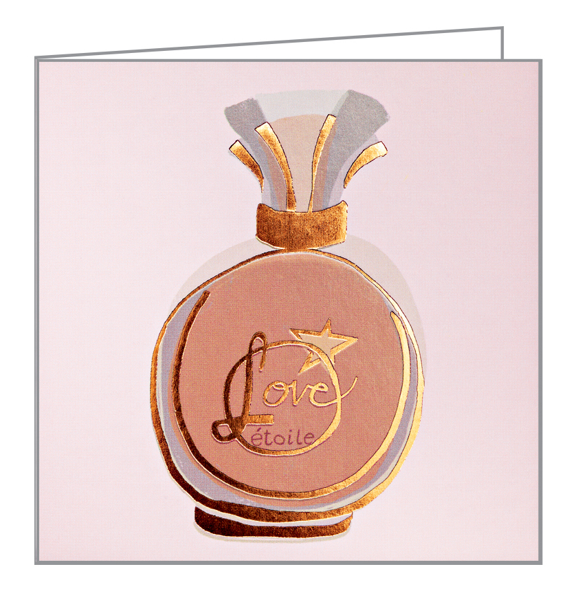 Anisa Makhoul's Belle Époque design with perfume bottle, to notecard box, by teNeues Stationery.