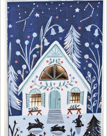 Cozy Winter Cabin Big Notecard Set