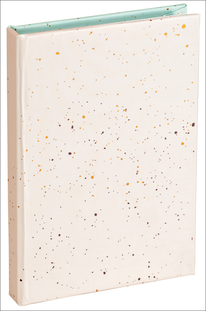 Light pink pastel cover with small flecks of yellow and brown, to notebook, by teNeues Stationery.