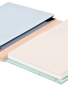 Light pink pastel cover with small flecks of yellow and brown, to notebook, by teNeues Stationery.