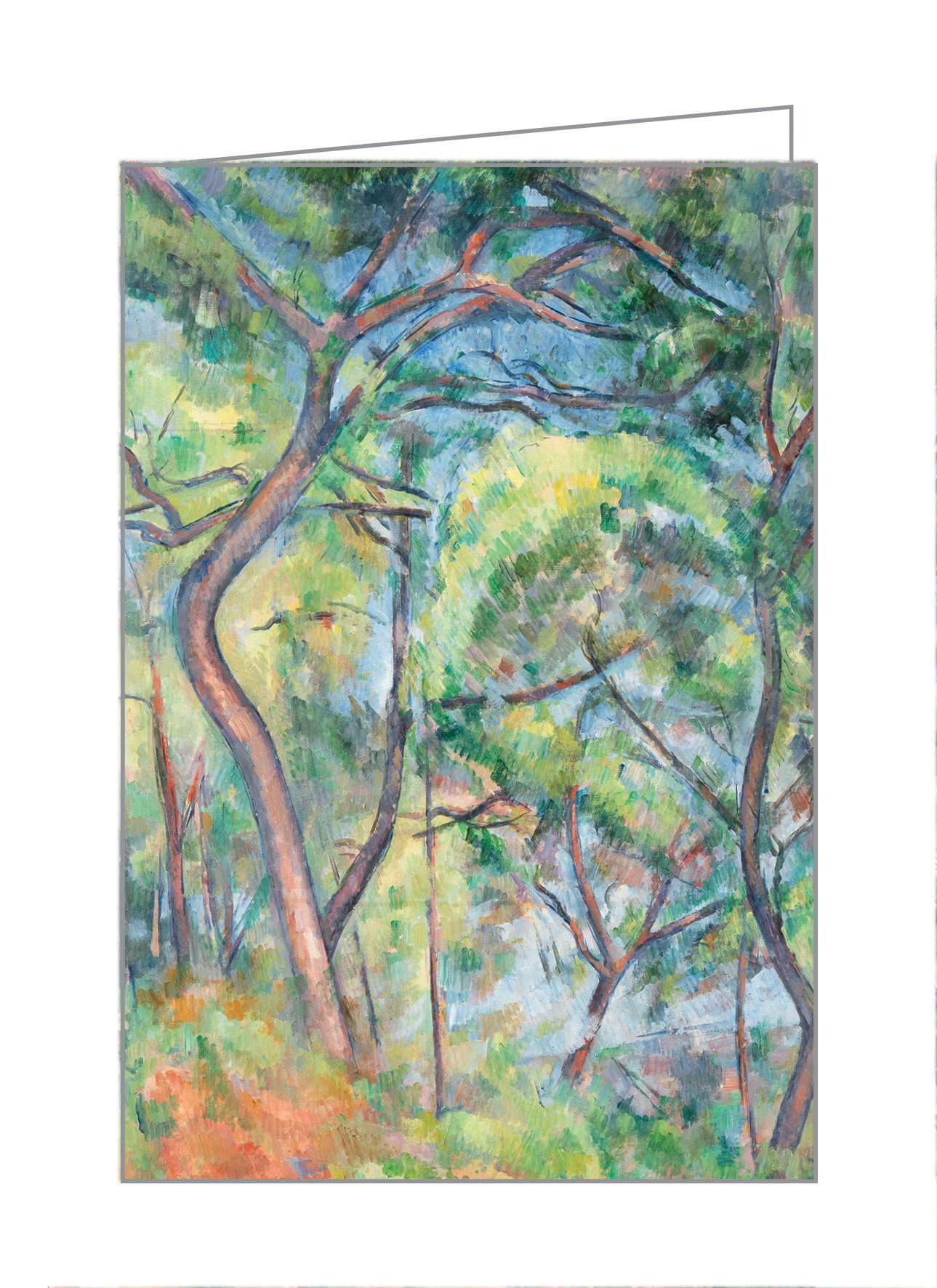 Paul Cezanne's 'Sous-bois' landscape painting to cover of notecard box, by teNeues stationery.