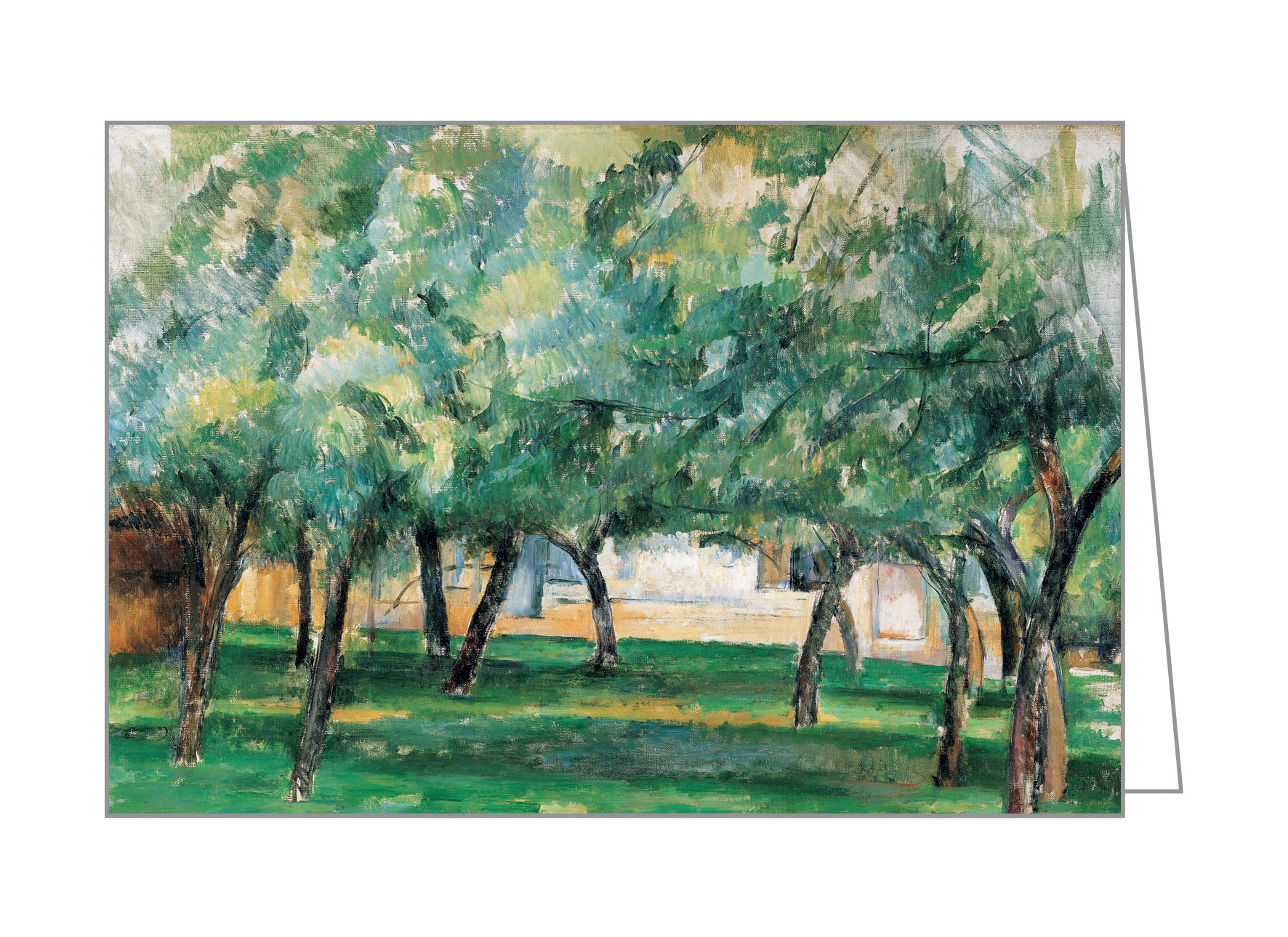 Paul Cezanne's 'Sous-bois' landscape painting to cover of notecard box, by teNeues stationery.