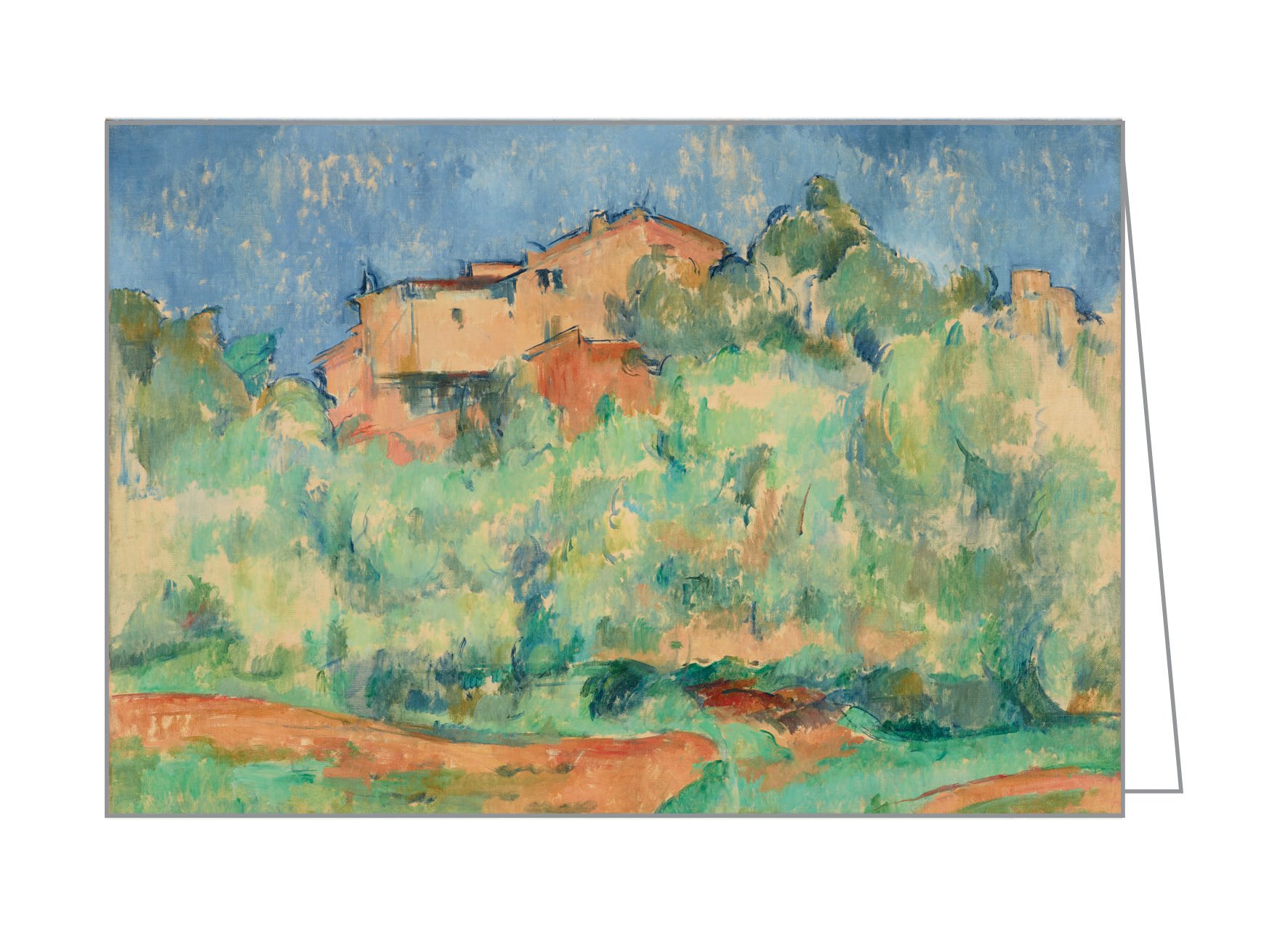 Paul Cezanne's 'Sous-bois' landscape painting to cover of notecard box, by teNeues stationery.