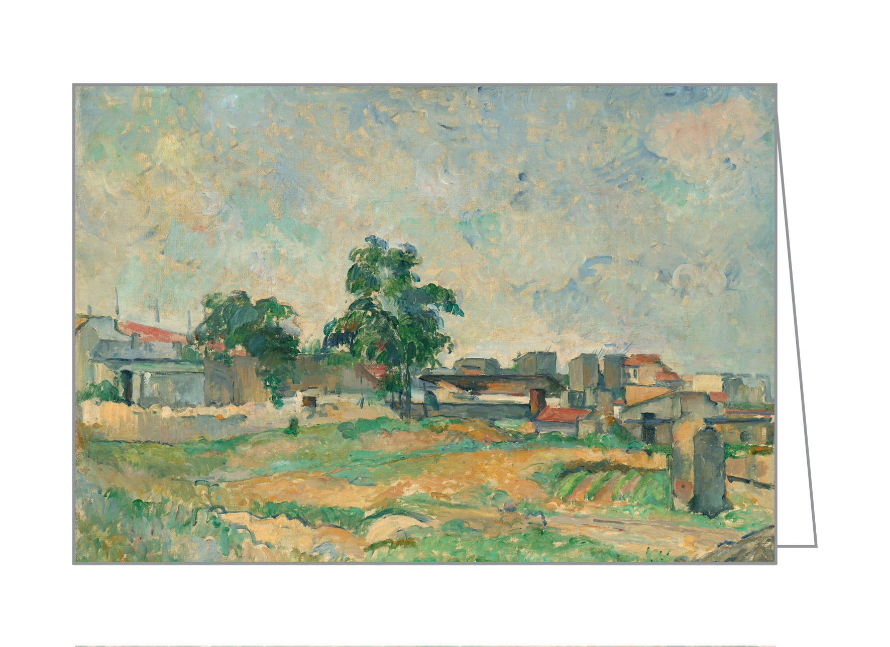 Paul Cezanne's 'Sous-bois' landscape painting to cover of notecard box, by teNeues stationery.