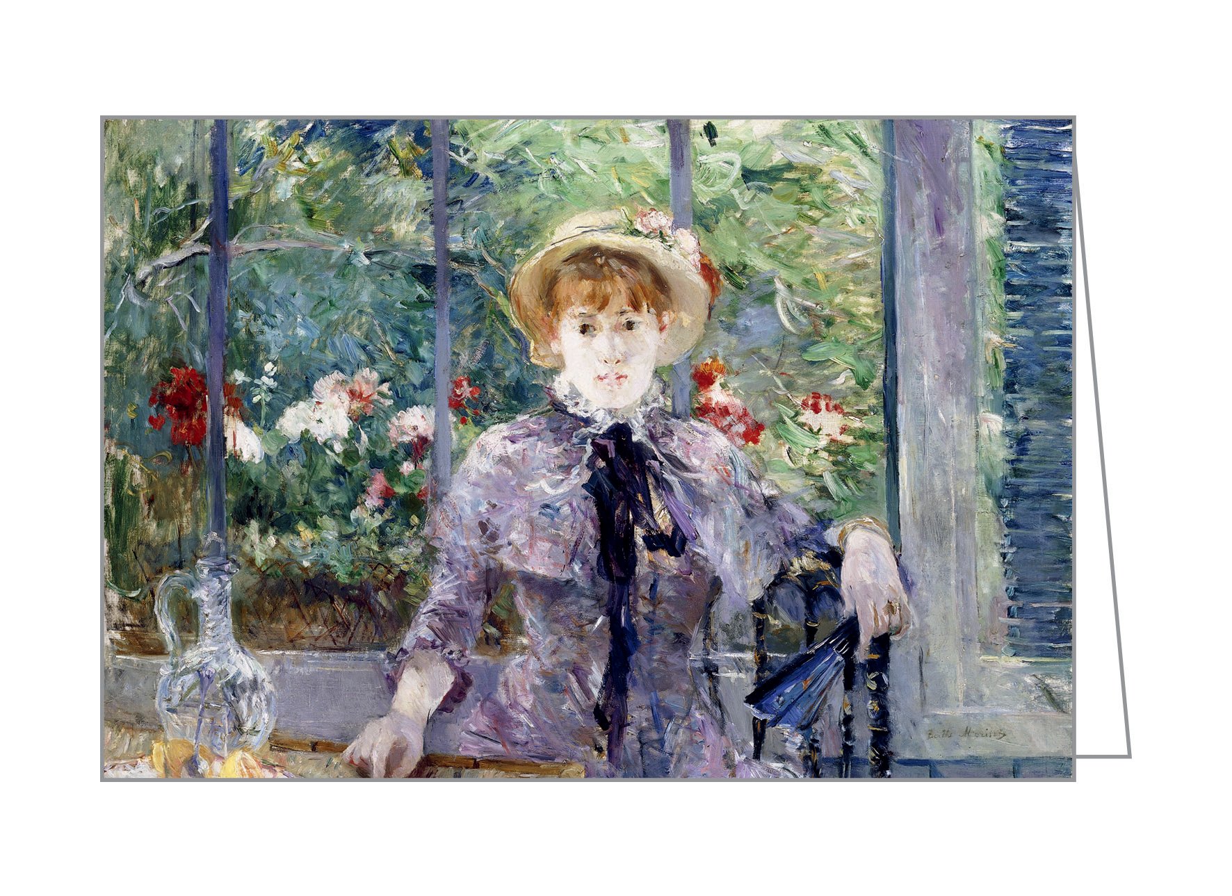 Berthe Morisot's impressionist painting 'After Luncheon' on notecard box, by teNeues stationery.