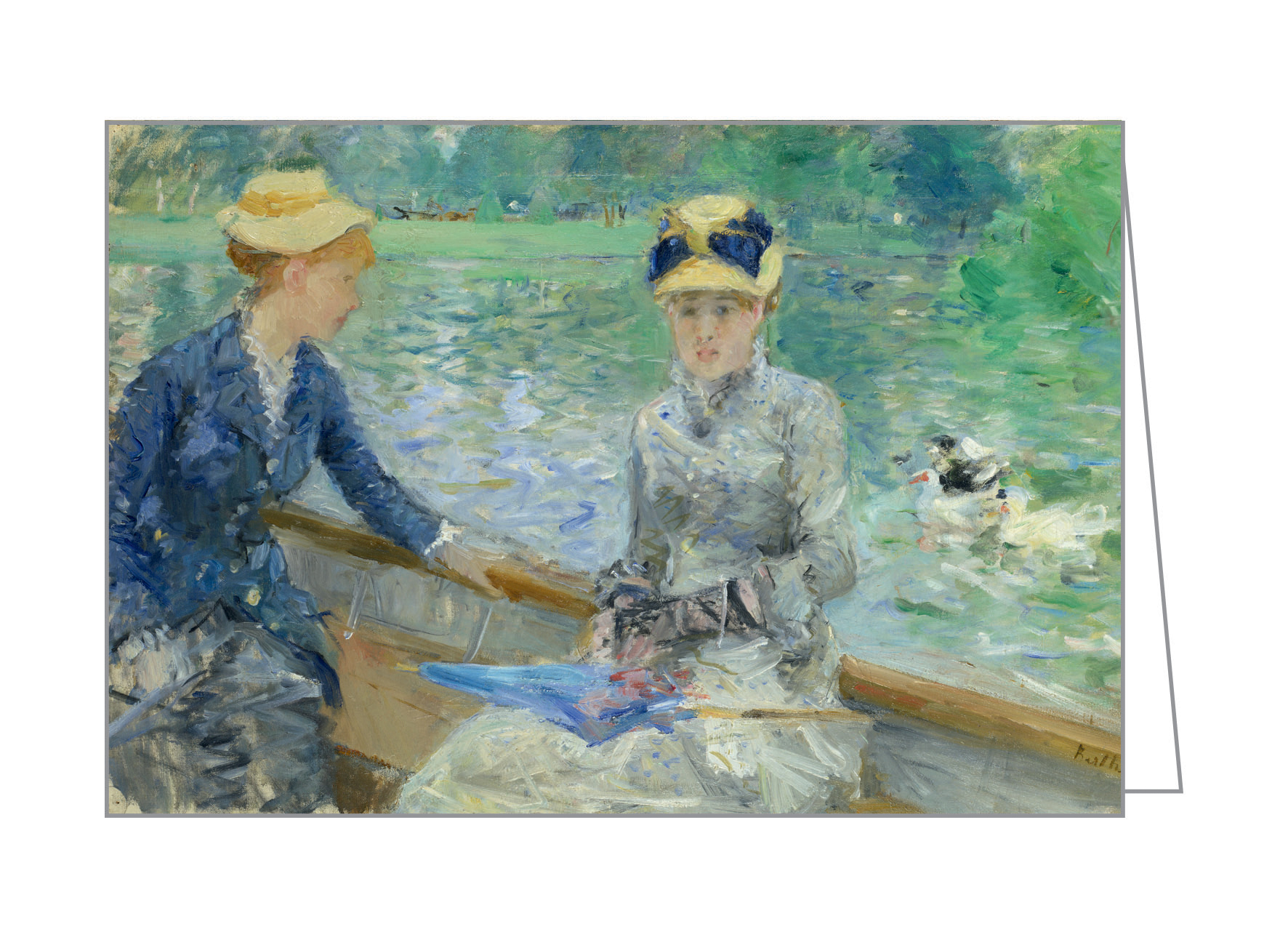 Berthe Morisot's impressionist painting 'After Luncheon' on notecard box, by teNeues stationery.