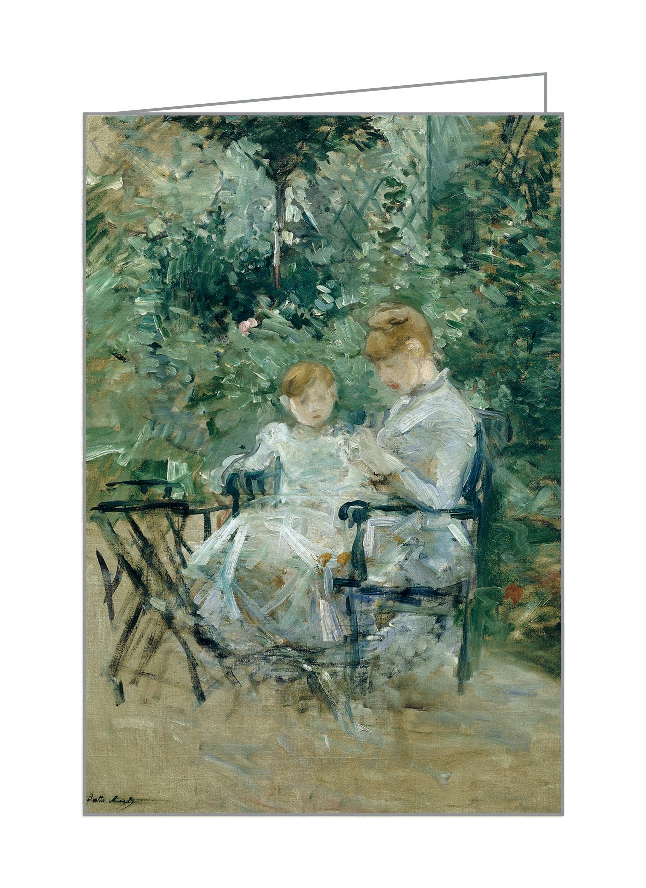 Berthe Morisot's impressionist painting 'After Luncheon' on notecard box, by teNeues stationery.