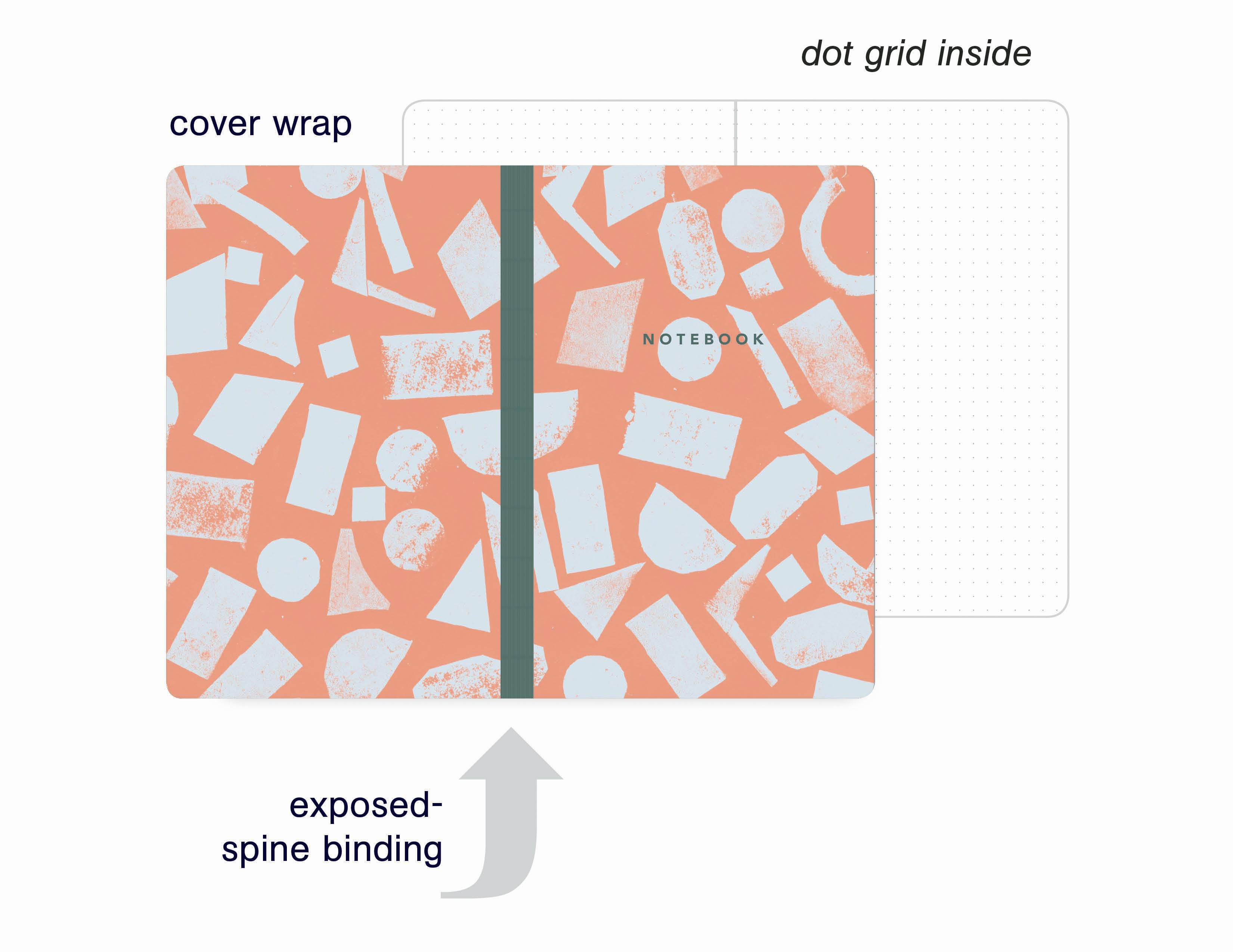 Amy van Luijk's terracotta design to cover of teNeues' notebook.