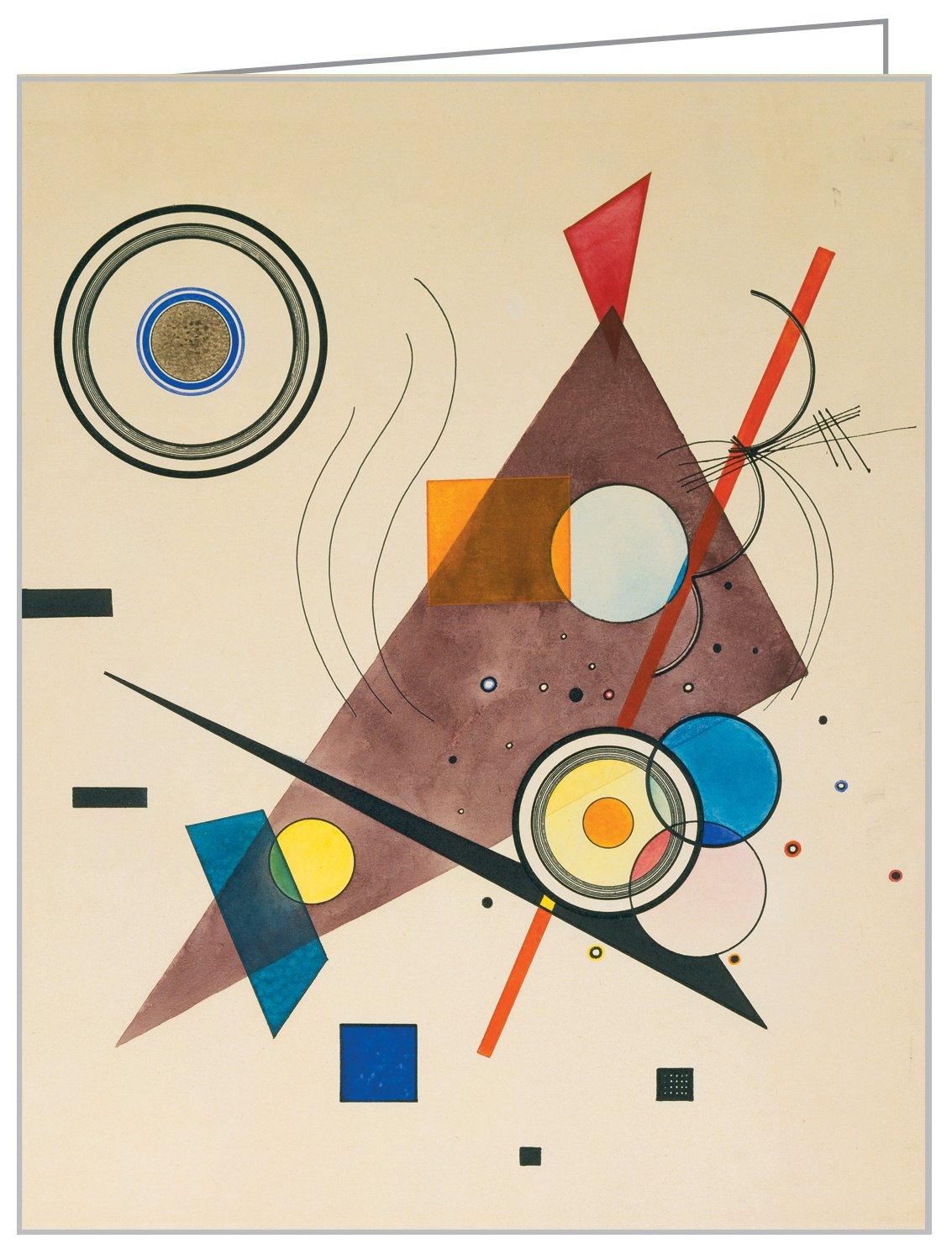 Abstract artist Vasily Kandinsky's 'Composition 8' works to notecard box, by teNeues stationery.