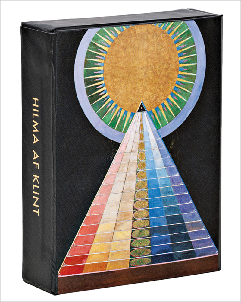 Print of Group X, No. 1, Altarpiece by Hilma af Klint, on playing card box, by teNeues stationery.