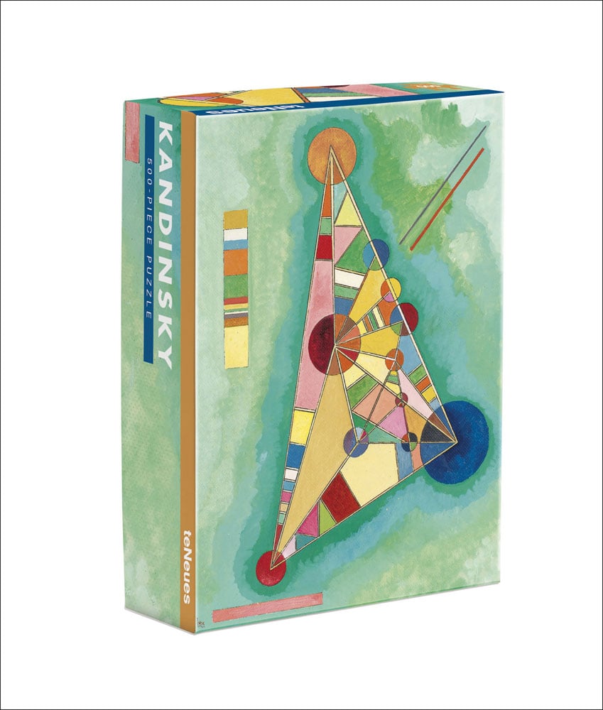 Variegation in the Triangle by Vasily Kandinsky covers a 500 piece puzzle box
