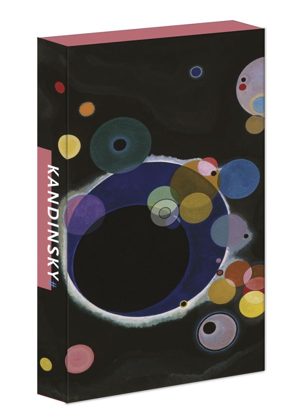 Pen box of Vasily Kandinsky, Several Circles 8-Pen Set, featuring Vasily Kandinsky’s abstract artwork titled 'Several Circles'. Published by teNeues Stationery.