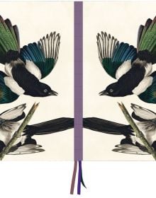 Two birds on cover of 'Magpies, James Audubon A4 Notebook', by teNeues Stationery.