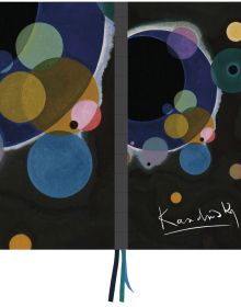 Notebook cover of Several Circles, Vasily Kandinsky A4 Notebook', with dark abstract artwork. Published by teNeues Stationery.