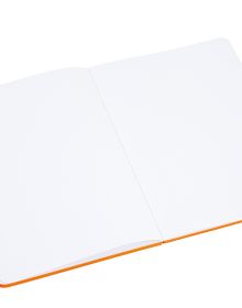 Orange font to centre of brown Kraft and Orange A5 Notebook, by teNeues Stationery.