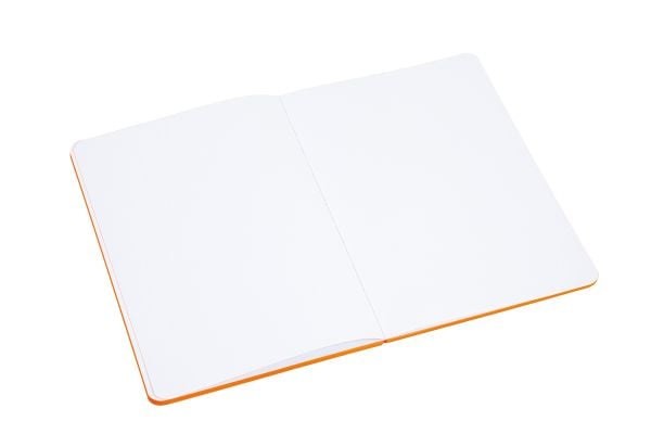 Orange font to centre of brown Kraft and Orange A5 Notebook, by teNeues Stationery.
