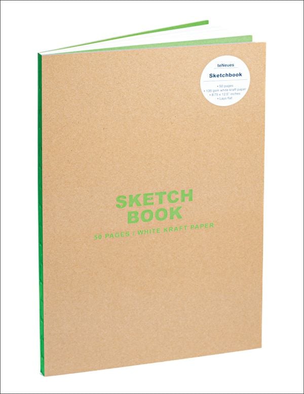Book cover of Kraft and Green Sketchbook. Published by teNeues Stationery.