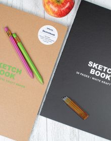Book cover of Kraft and Green Sketchbook. Published by teNeues Stationery.