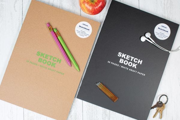 Book cover of Kraft and Green Sketchbook. Published by teNeues Stationery.