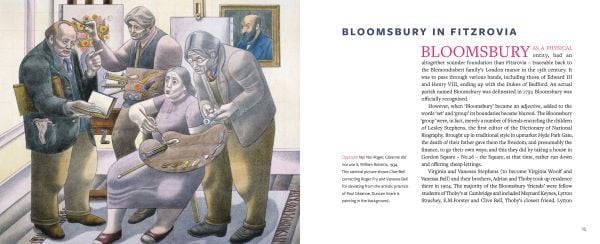 Book cover of Fitzrovia, 1900-1950: An Artist's Domain: featuring artists sitting around a table drinking. Published by Artmonsky Arts.