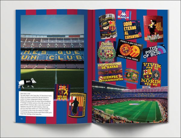 Book cover of TIFO: The Art of Football Fan Stickers, featuring football related stickers including one with Arsenal player Gabriel Jesus. Published by Soi Books.