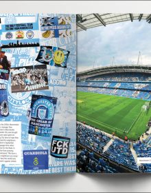 Book cover of TIFO: The Art of Football Fan Stickers, featuring football related stickers including one with Arsenal player Gabriel Jesus. Published by Soi Books.