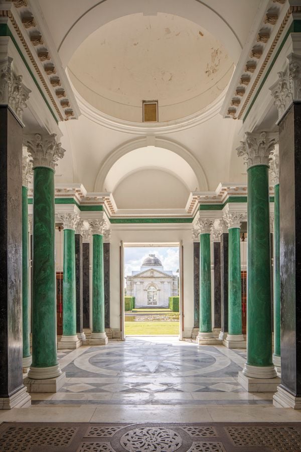 Book cover of Clive Aslet's Sir Edwin Lutyens: Britain’s Greatest Architect? with a sketch of the architect. Published by Triglyph Books.