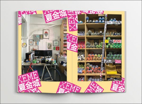 Book cover of Kowloon Bustle: Behind the Scenes of a Hong Kong Grafitti Writer, featuring the tattooed backs of two males. Published by Soi Books.