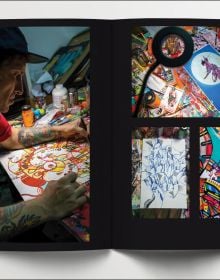 Book cover of Chip7Land: Behind the Scenes of a Bangkok Graffiti Writer, featuring a distressed wall mural of an Asian mythological creature. Published by Soi Books.