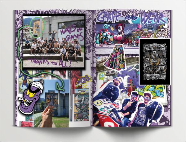 Book cover of Sool Boomb Book: Behind the Scenes of an Italian Graffiti Crew, featuring the artists standing in front of mural. Published by Soi Books.