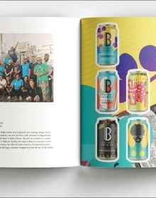 Book cover of The Craft Beer Sticker Book: 300 Peelable Stickers From Craft Breweries Around The World, featuring brightly coloured beer cans. Published by Soi Books.