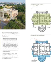 European style mansion built by James Achilles Kirkpatrick, 'An Architectural Masterpiece in Hyderabad', in brown front above.