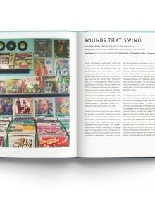Book cover of Vinyl London, A Guide to Independent Record Shops, with a record shop display. Published by ACC Art Books.