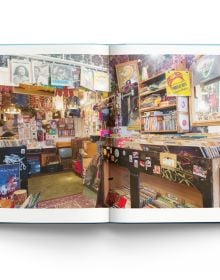 Book cover of Vinyl London, A Guide to Independent Record Shops, with a record shop display. Published by ACC Art Books.