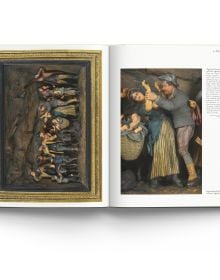 Book cover of Mr Percy, Portrait Modeller in Coloured Wax, The Miniatures and Tableaux of Samuel Percy, with a wax relief titled 'A Woman with Children Gathering Apples'. Published by ACC Art Books.