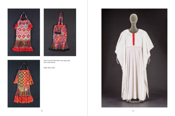 Book cover of Traditional Costumes of Saudi Arabia The Mansoojat Foundation Collection, with a brightly colored patchwork of fabrics. Published by ACC Art Books.