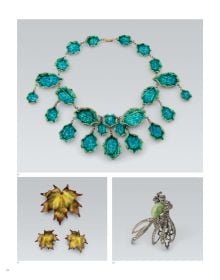 Book cover of Adorning Fashion: The History of Costume Jewellery to Modern Times, featuring Jean Shrimpton modelling large beaded jewellery for ‘Voice & Vision’, John French, 1963. Published by ACC Art Books.