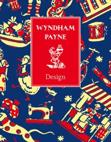 Jemima puddle duck, singer sewing machine on blue cover of 'Wyndham Payne Design', by ACC Art Books.
